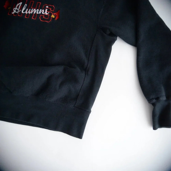 Vintage 90's Lee Crossgrain Navy MHS Alumni Crewneck Sweater XL - Picture 6 of 11